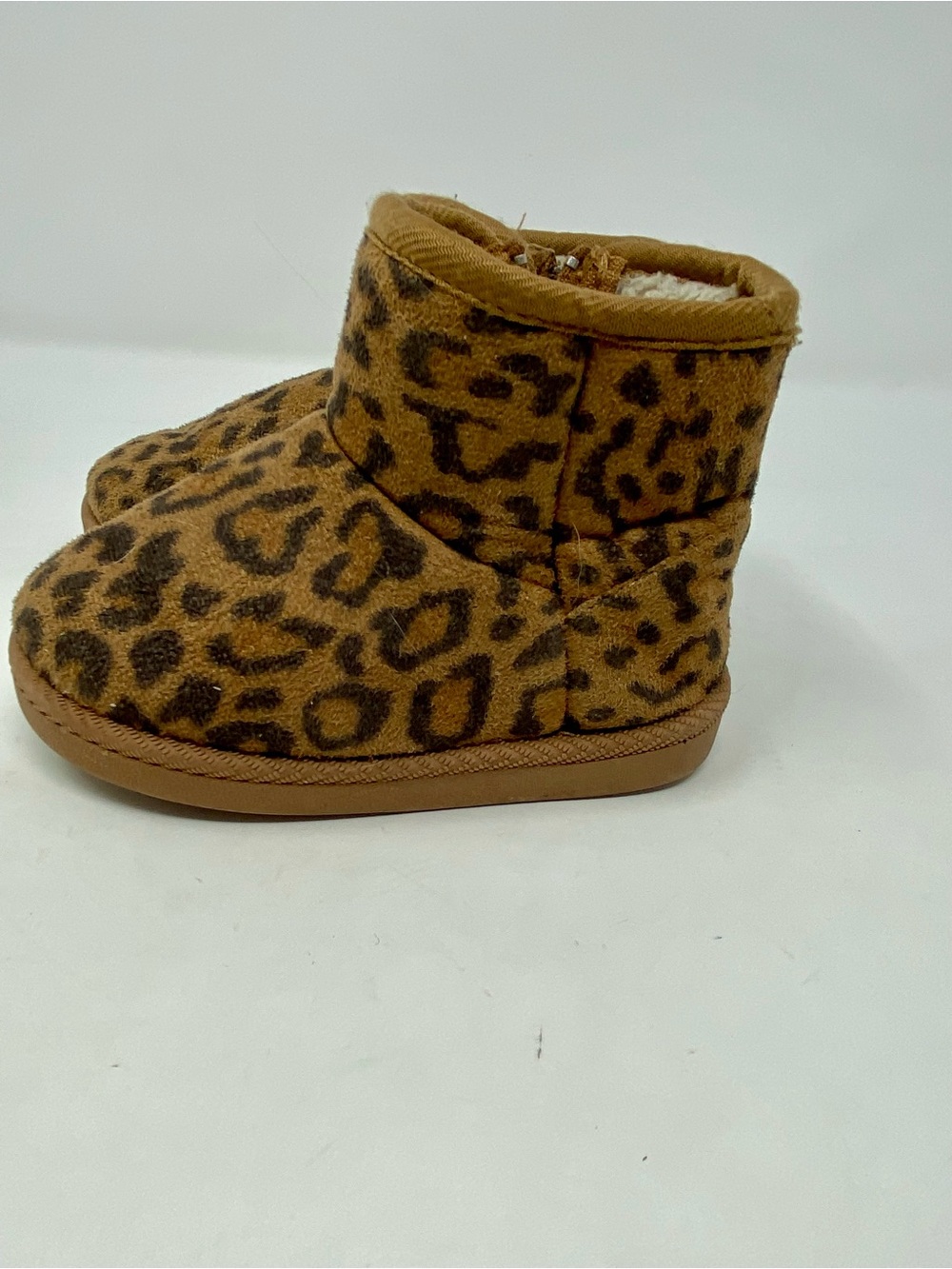 Toddler Girls Leopard Print Cozy Booties - Size 5
